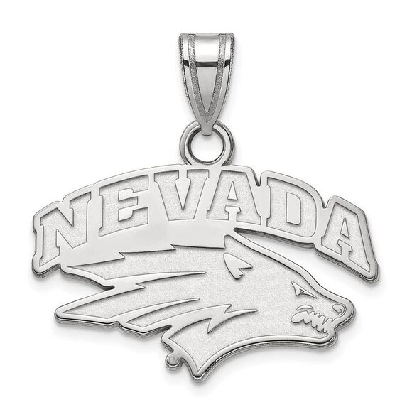 14k White Gold U. of Nevada Small Logo Pendant - Picture 1 of 3